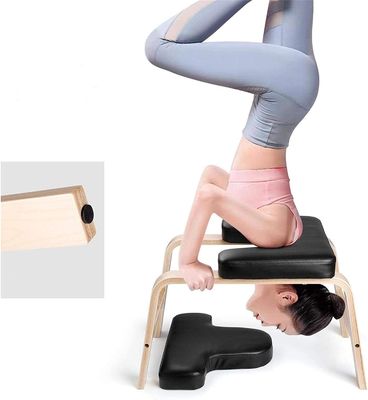 150kg de houten Pu-Bank Headstand van de Yogakruk bevordert Bloedomloop